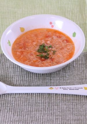 【離乳食初期】鮭のトマト煮込み-レシピのメイン写真
