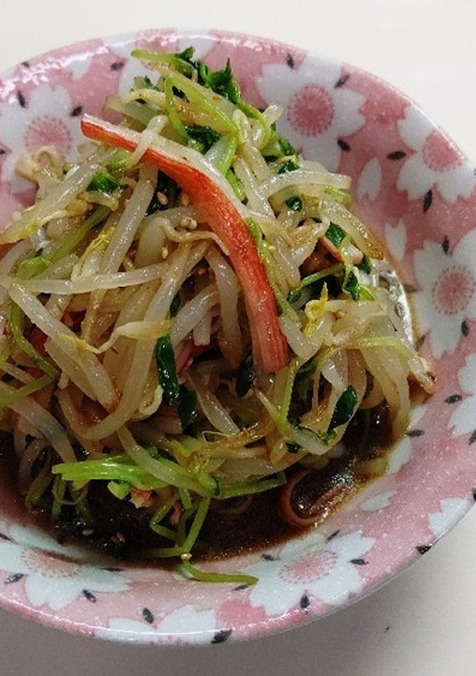 簡単節約◎もやしと豆苗の和え物-レシピのメイン写真