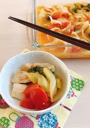 旨味凝縮☆トマトとむね肉の塩麹マリネ-レシピのメイン写真