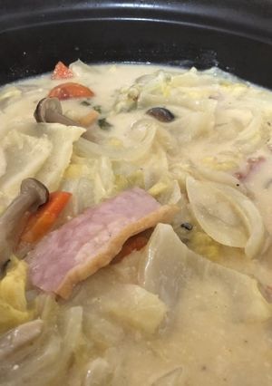 ゆる簡単白菜のクリーム煮☆残りの野菜で♪-レシピのメイン写真