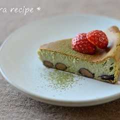 รูปของ 黒豆抹茶チーズケーキ