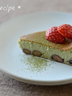 黒豆抹茶チーズケーキ-レシピのメイン写真