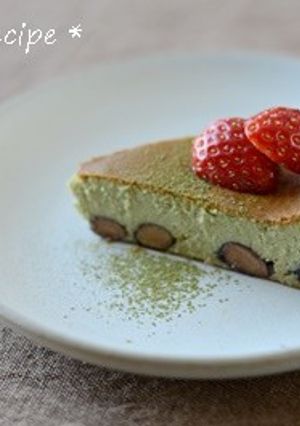 黒豆抹茶チーズケーキ-レシピのメイン写真