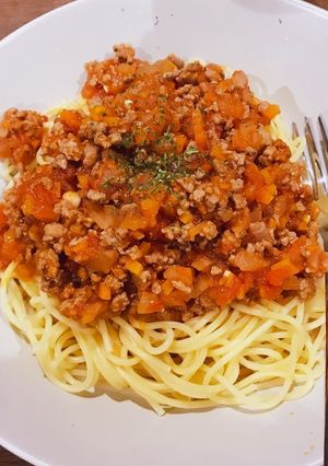簡単ミートソースパスタ-レシピのメイン写真