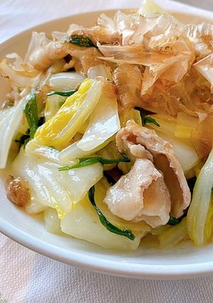 かつお節香る白菜と豚ばら肉のうま煮-レシピのメイン写真