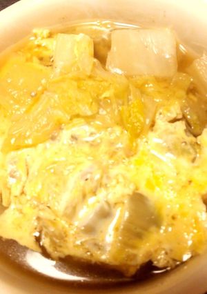 余り物で一品　白菜と牛肉の卵とじ-レシピのメイン写真