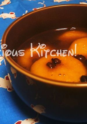 ばあちゃんの味♪かぼちゃ団子のお月見汁粉-レシピのメイン写真