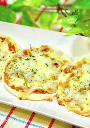 簡単しらすマヨの和風☆餃子の皮ピザ-レシピのメイン写真