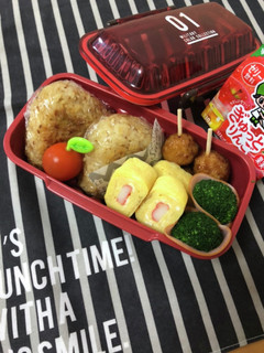 男子中学生弁当1/16焼きおにぎり弁当-レシピのメイン写真