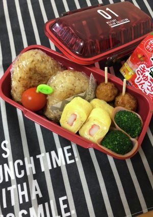 男子中学生弁当1/16焼きおにぎり弁当-レシピのメイン写真