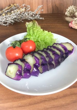 紫映える★簡単なすのレンジ蒸し-レシピのメイン写真