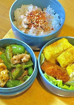 ピーマン豚の焼肉タレ炒め　タロの弁当89-レシピのメイン写真