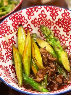 牛肉とアスパラのオイスター炒め-レシピのメイン写真