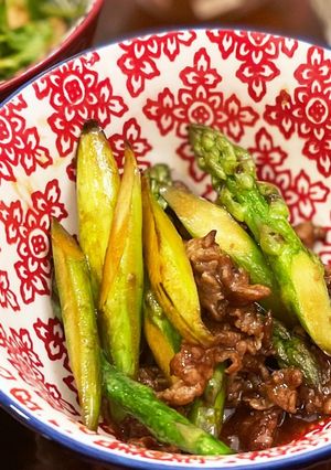 牛肉とアスパラのオイスター炒め-レシピのメイン写真
