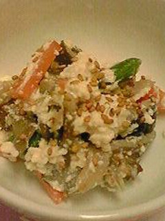 かんたん☆きのこと野菜の白和え-レシピのメイン写真