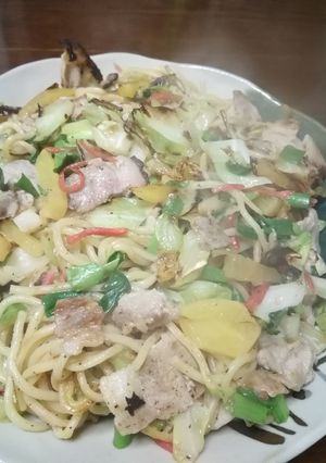 沢庵の歯応え楽しい塩焼きそば-レシピのメイン写真