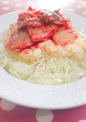 *野菜にONマヨタマキムチ*-レシピのメイン写真