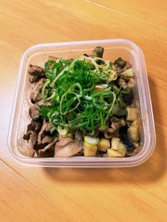 ナス・竹の子小間切れ味噌炒め-レシピのメイン写真