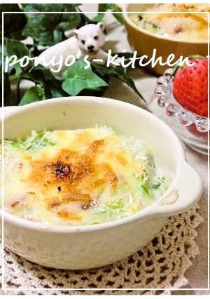 NEW★白菜とベーコンのあっさりグラタン-レシピのメイン写真