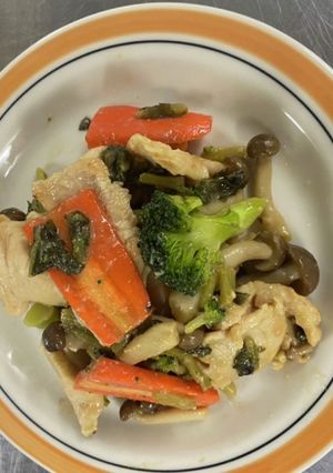 鶏胸肉とカブの葉っぱの味噌炒め-レシピのメイン写真