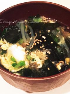 包丁なしで玉子ともやしわかめの中華スープ-レシピのメイン写真