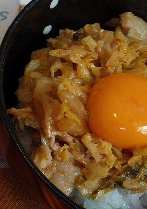 チーズ豚キムチ丼-レシピのメイン写真
