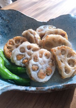 れんこんのはんぺんハサミ焼き-レシピのメイン写真