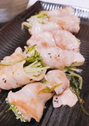 こじょさんちの超絶簡単水菜の豚バラ巻き-レシピのメイン写真