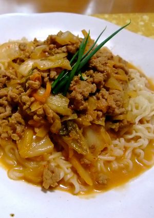 秋の味噌キムチーズタンタン麺-レシピのメイン写真