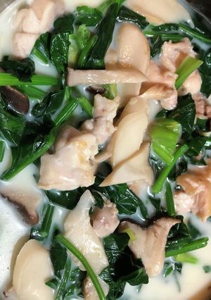 減量飯 鳥肉とほうれん草ときのこのスープ-レシピのメイン写真