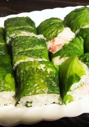 大葉巻き寿司・大量消費・簡単・綺麗-レシピのメイン写真
