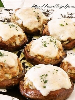 しいたけのカレー肉詰め☆チーズのせ-レシピのメイン写真