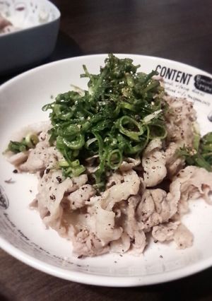 タレ、うますぎっ☆豚肉の塩ねぎのせ-レシピのメイン写真