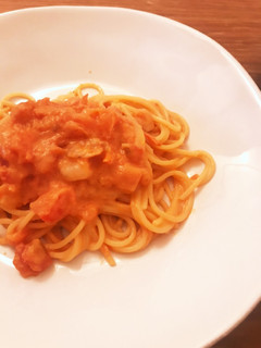 簡単!海老のトマトクリームパスタ-レシピのメイン写真