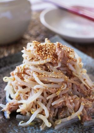 材料2つ！ツナともやしのポン酢ごまナムル-レシピのメイン写真