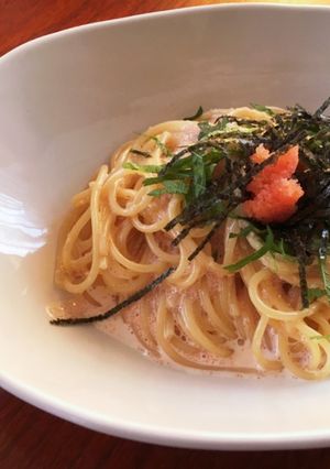 お家ランチ♡濃厚明太子クリームパスタ-レシピのメイン写真
