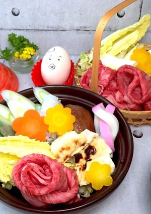 神戸牛 すき焼き鍋 カロリー許容範囲-レシピのメイン写真