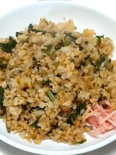 じゃこと大根葉の大蒜醤油炒めでチャーハン-レシピのメイン写真