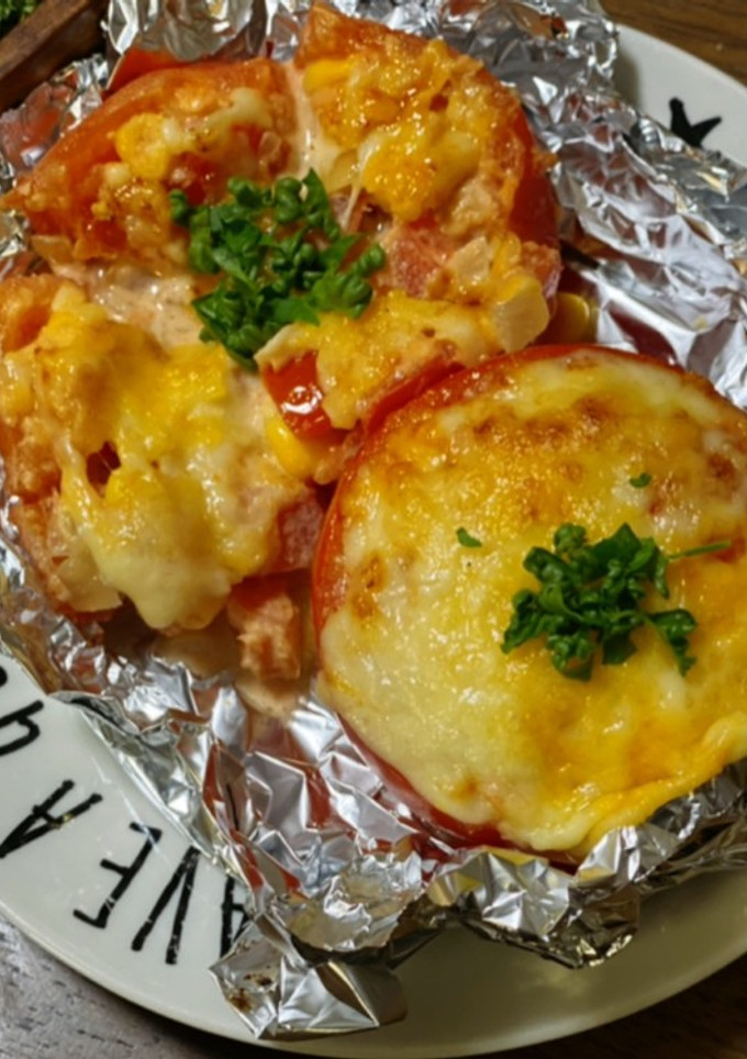 鮭とトマトのマヨチーズ焼き-レシピのメイン写真