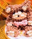 可愛いクマのチョコレート立体3Dケーキ