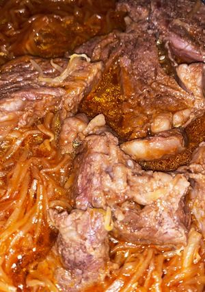 ステーキ肉のポークケチャップ風-レシピのメイン写真