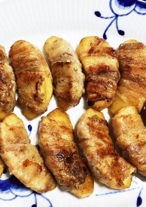 優しい甘辛　豚肉のりんご巻き-レシピのメイン写真