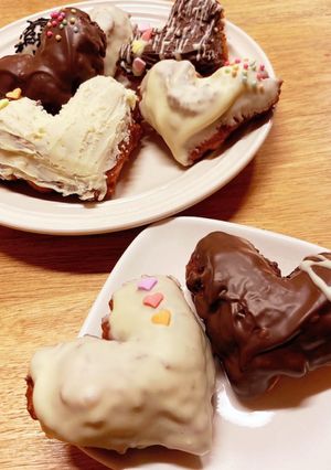 バレンタインに♡ハートのドーナツ-レシピのメイン写真