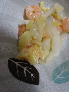 白菜と冷凍むきエビのナムル。レンジで。-レシピのメイン写真