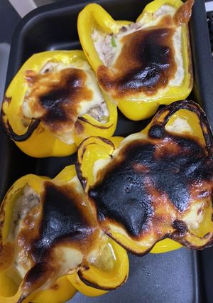 パプリカと鯖缶マヨネーズ焼き-レシピのメイン写真