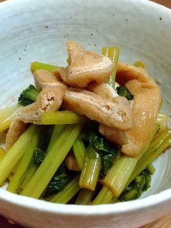 カブの葉と油揚げの煮物-レシピのメイン写真