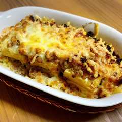 รูปของ 厚揚げとひき肉の味噌チーズ焼き
