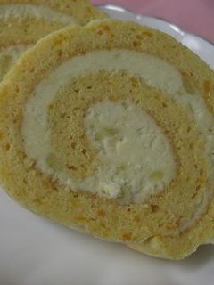 かぼちゃとさつま芋のロールケーキ♪-レシピのメイン写真