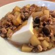 豆腐のそぼろじゃがいもあんかけ