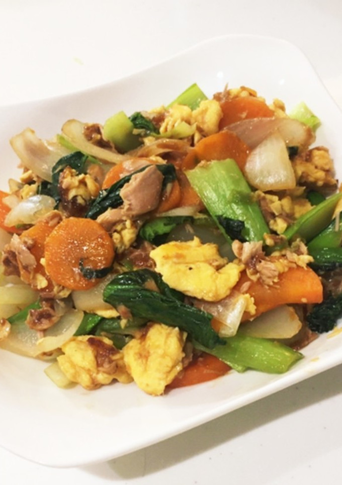 ツナと野菜の卵炒め-レシピのメイン写真